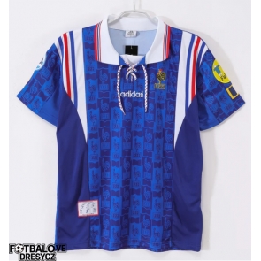 Francie 1996 Retro Domácí Dres Krátký Rukáv Francie 1996 Retro Domácí Dres Krátký Rukáv